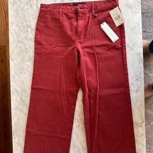 Sanctuary Apple Red Wide Legged Capris Slacks, Size 27